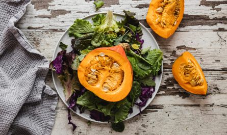 салат с запеченной тыквой