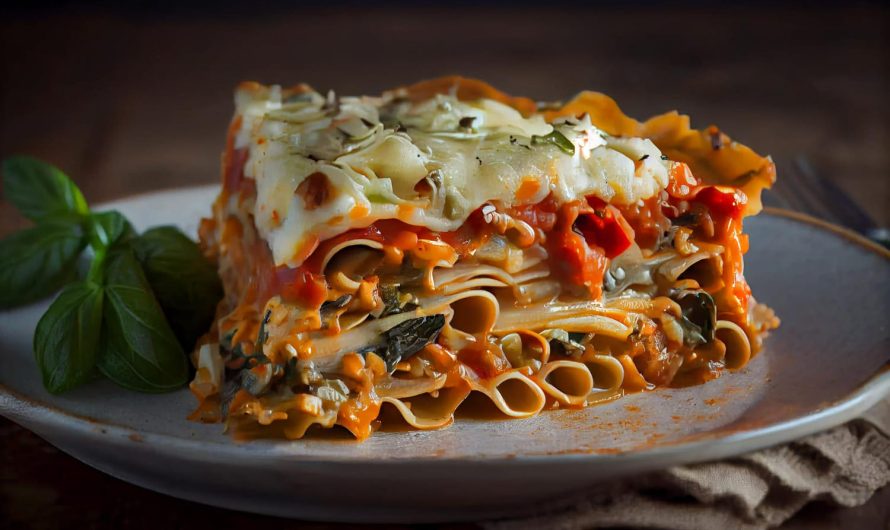 Секреты вкусной веганской лазаньи: овощи, соус и нежная корочка.