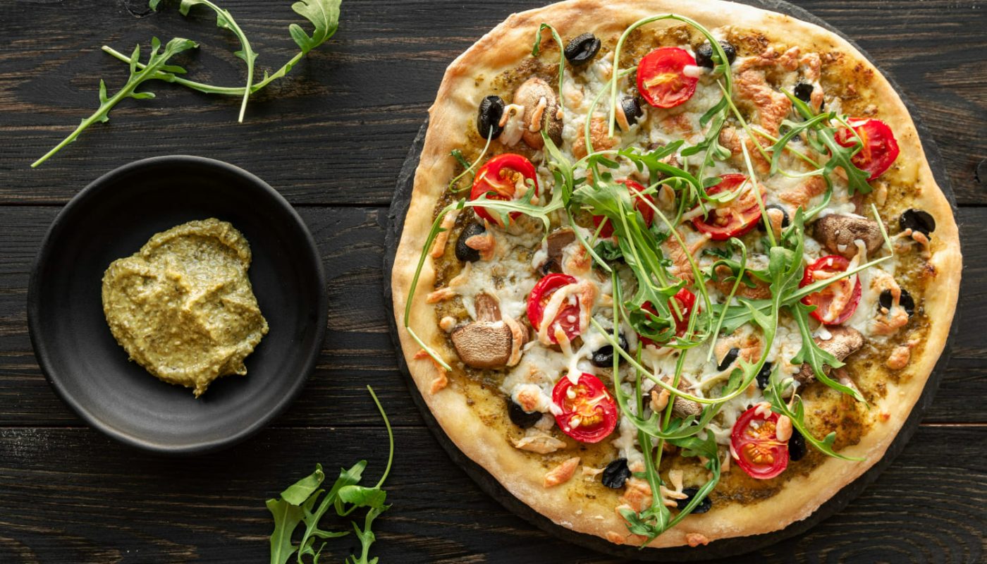 Нутовая пицца без муки