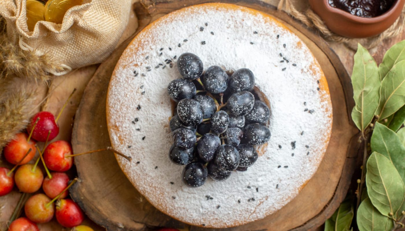 Черничный пирог со штрейзелем