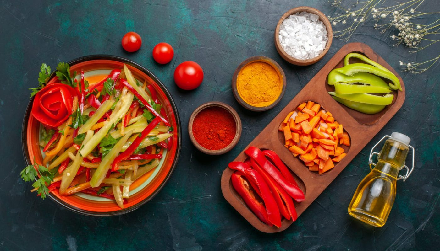 Салат из свежих овощей без соли